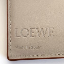 LOEWE Anagram Trifold Wallet - Beige Leather Tri-fold Compact Women Men