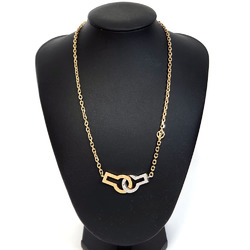 Louis Vuitton Collier Twin Rocks Necklace M64887 Gold Silver Metal Pendant for Women