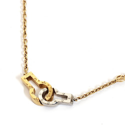 Louis Vuitton Collier Twin Rocks Necklace M64887 Gold Silver Metal Pendant for Women