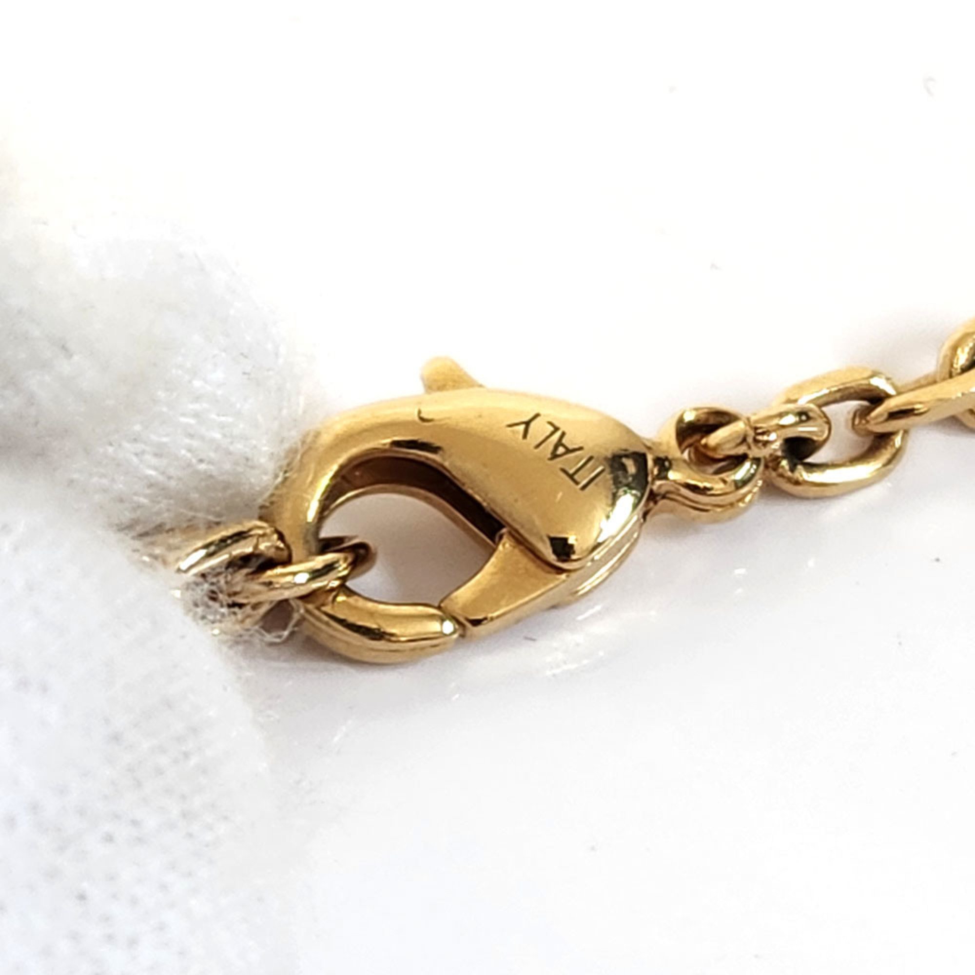 Louis Vuitton Collier Twin Rocks Necklace M64887 Gold Silver Metal Pendant for Women