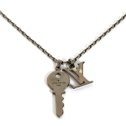 Louis Vuitton LOUISVUITTON Pendant LV Initial Key Necklace M80182 Silver Metal Men's Charm