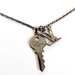 Louis Vuitton LOUISVUITTON Pendant LV Initial Key Necklace M80182 Silver Metal Men's Charm