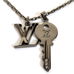 Louis Vuitton LOUISVUITTON Pendant LV Initial Key Necklace M80182 Silver Metal Men's Charm