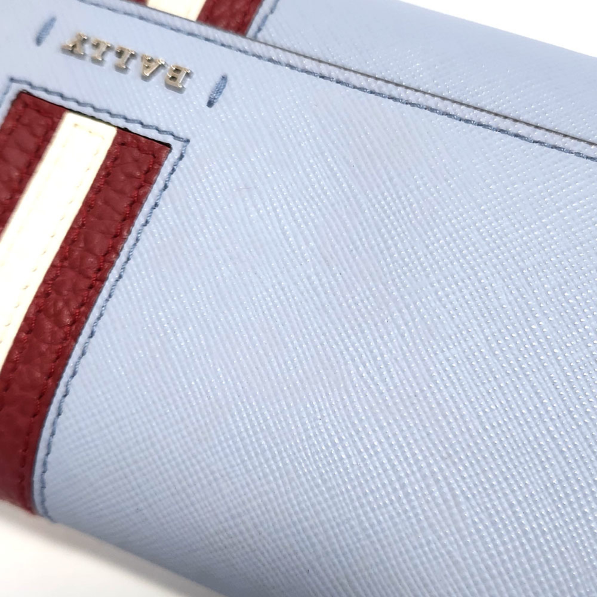 Bally Bi-fold Wallet - Light Blue Leather Long Women's