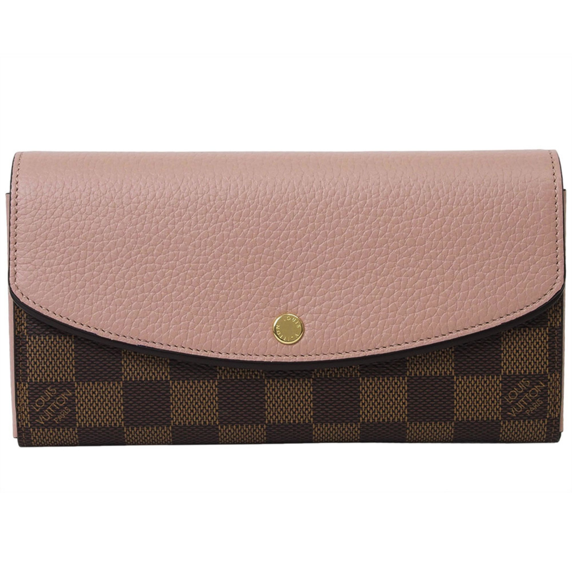 Louis Vuitton Portefeuille Normandy Wallet Damier Ebene Magnolia N61262 Women's LOUIS VUITTON