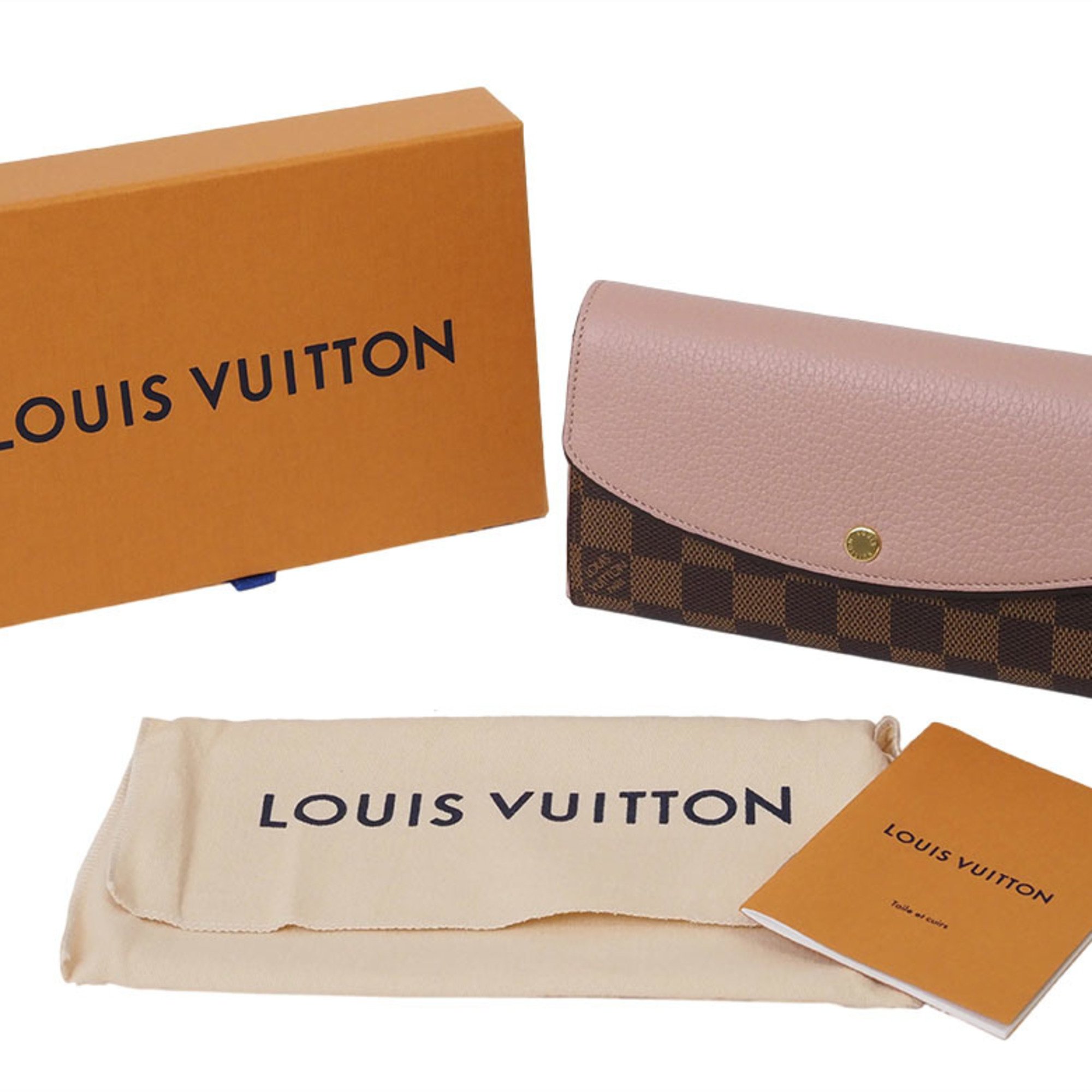 Louis Vuitton Portefeuille Normandy Wallet Damier Ebene Magnolia N61262 Women's LOUIS VUITTON