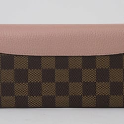 Louis Vuitton Portefeuille Normandy Wallet Damier Ebene Magnolia N61262 Women's LOUIS VUITTON