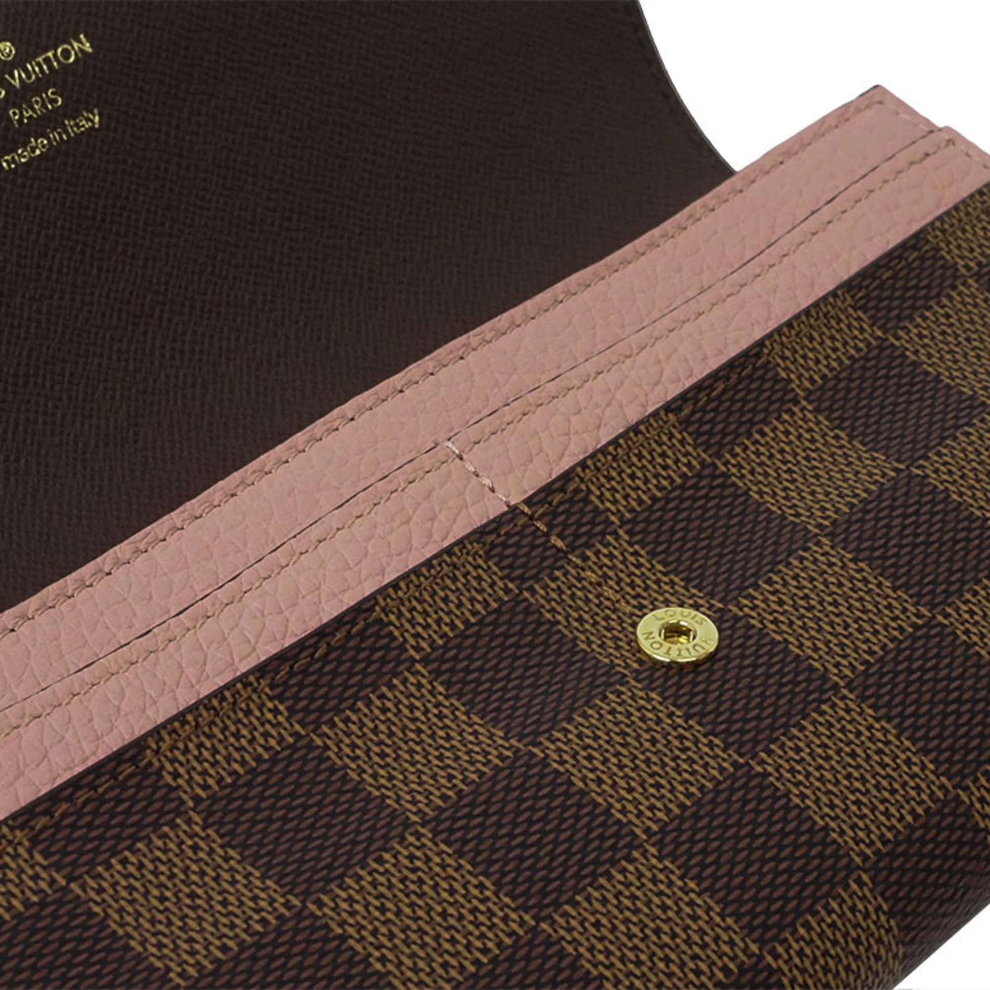 Louis Vuitton Portefeuille Normandy Wallet Damier Ebene Magnolia N61262 Women's LOUIS VUITTON