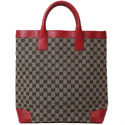 Gucci Old GG Canvas Handbag Beige Red 002・1121 Women's Leather Tote Bag GUCCI