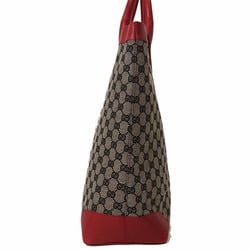 Gucci Old GG Canvas Handbag Beige Red 002・1121 Women's Leather Tote Bag GUCCI