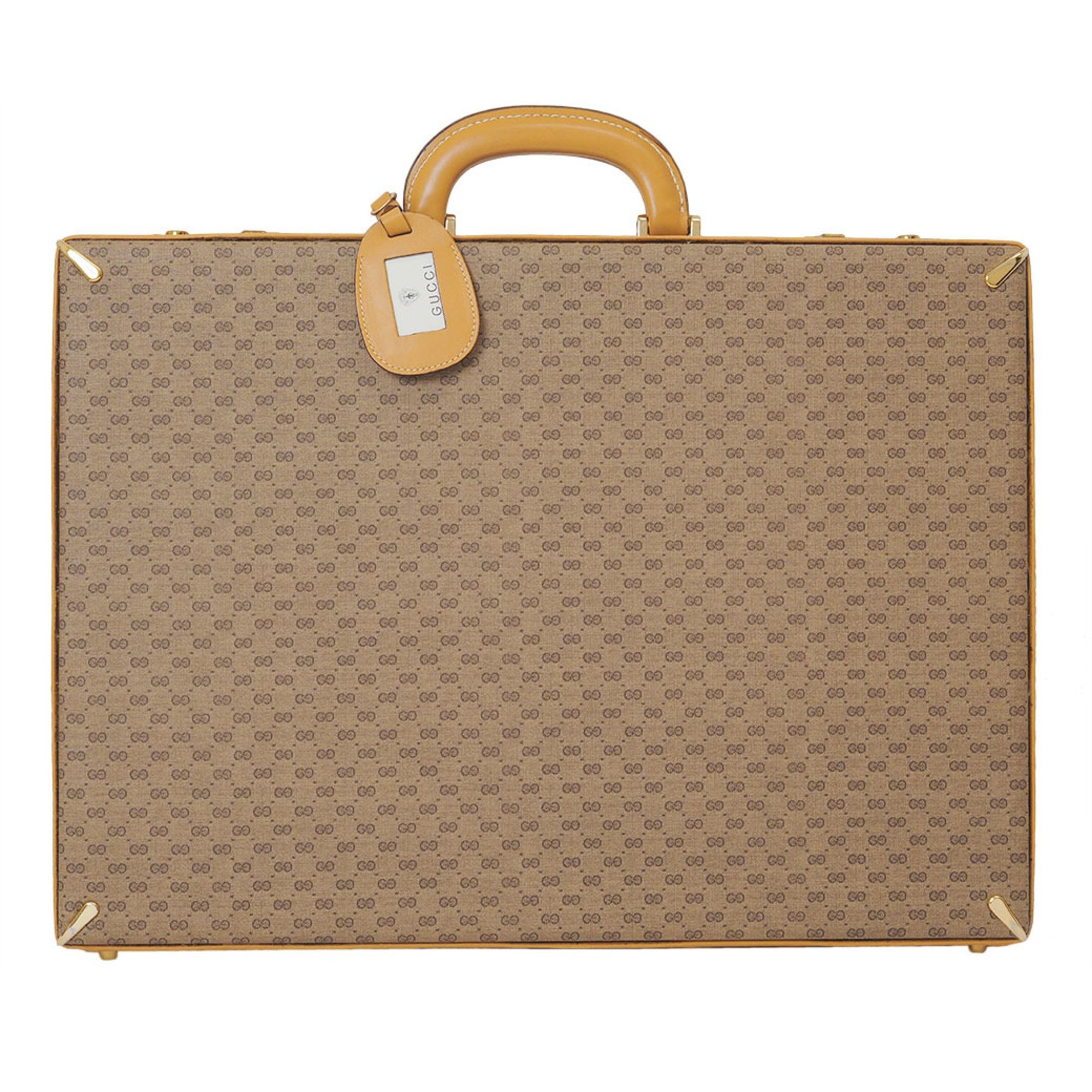 GUCCI Old Gucci Attache Case Trunk Beige Men's