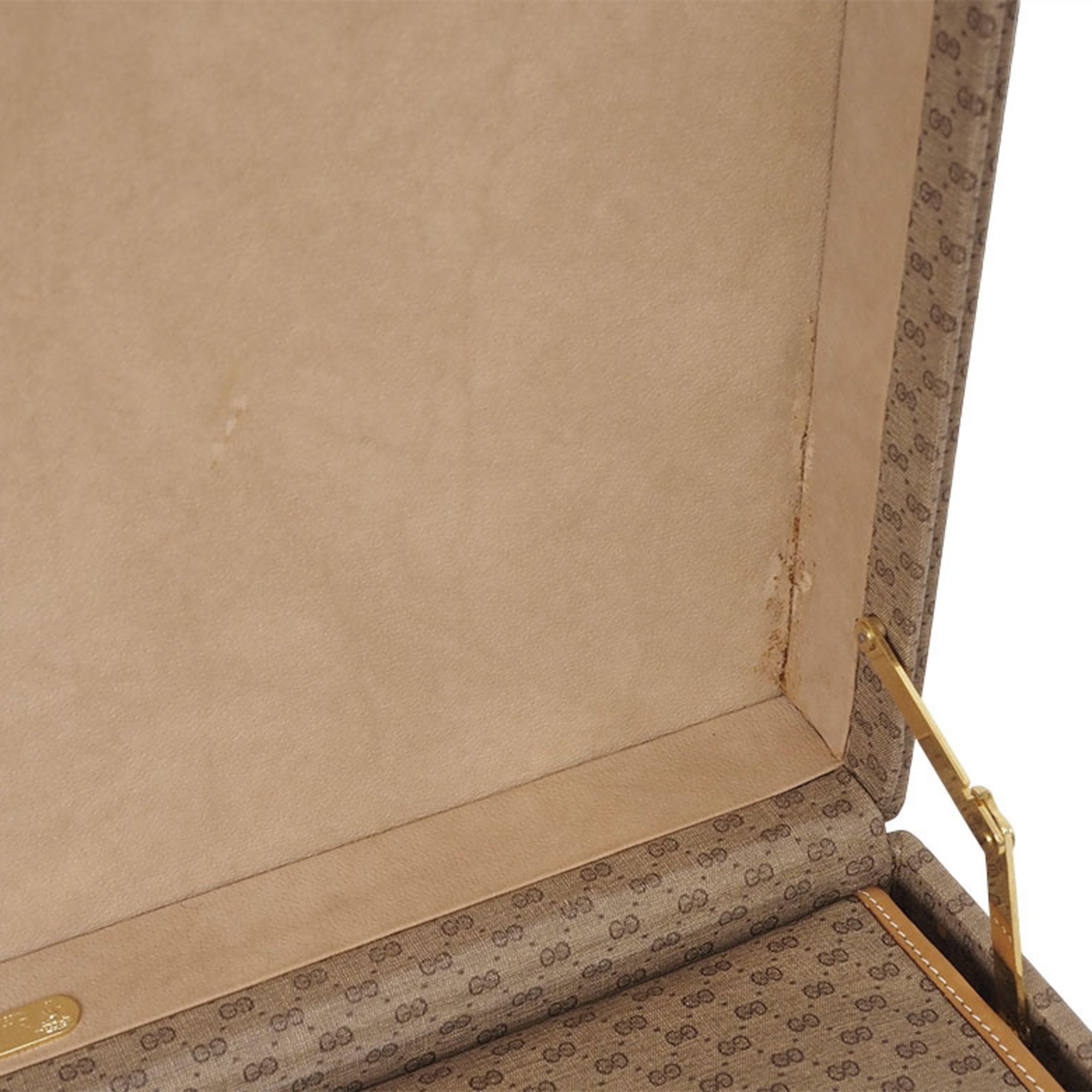 GUCCI Old Gucci Attache Case Trunk Beige Men's