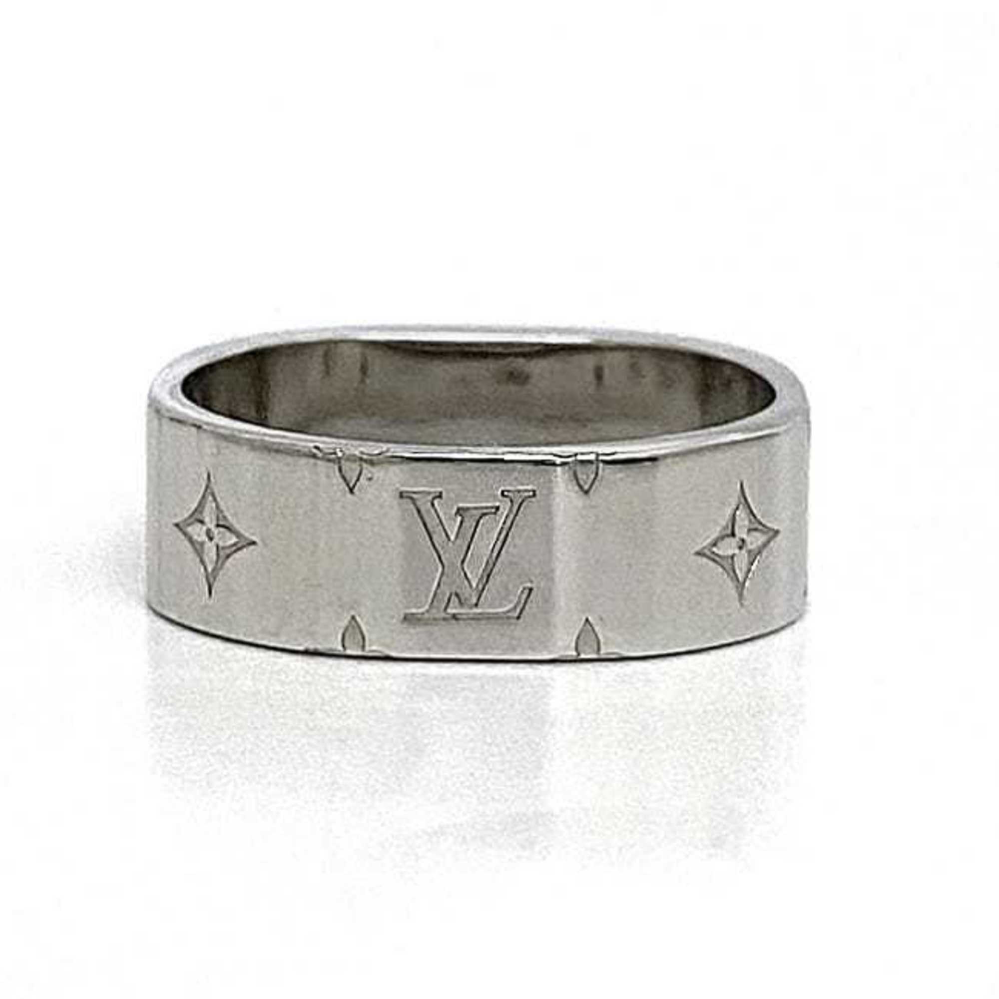 Louis Vuitton Ring Nanogram Silver Gold Monogram M00217 Medium Metal GP LE0187 LOUIS VUITTON Combination Unisex