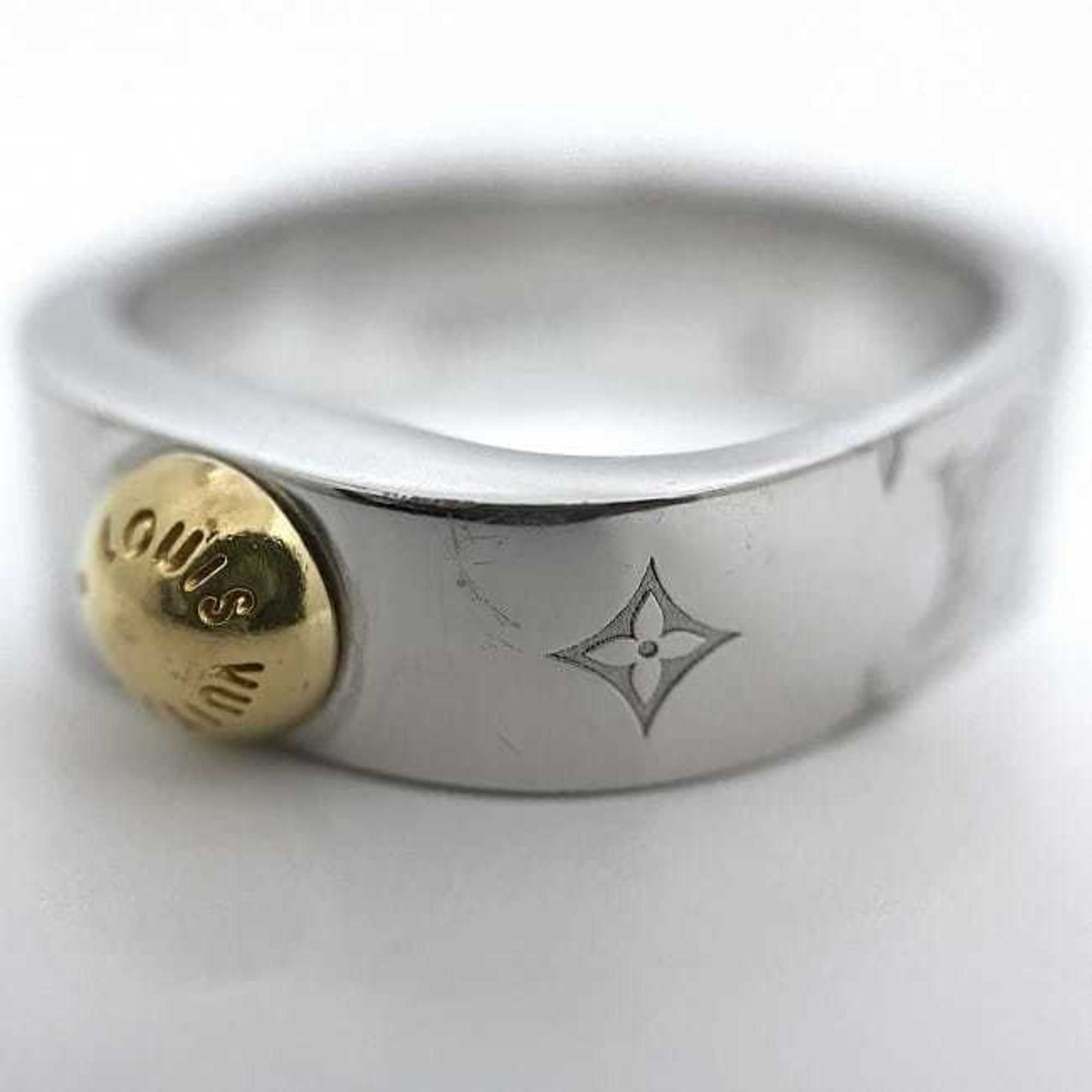 Louis Vuitton Ring Nanogram Silver Gold Monogram M00217 Medium Metal GP LE0187 LOUIS VUITTON Combination Unisex