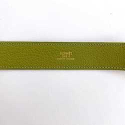 Hermes Artemis Bracelet Green Leather Epsom F Stamped HERMES Women's