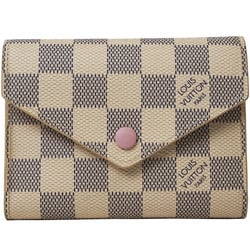 Louis Vuitton Portefeuille Victorine Compact Wallet Damier Azur N64022 Women's LOUIS VUITTON