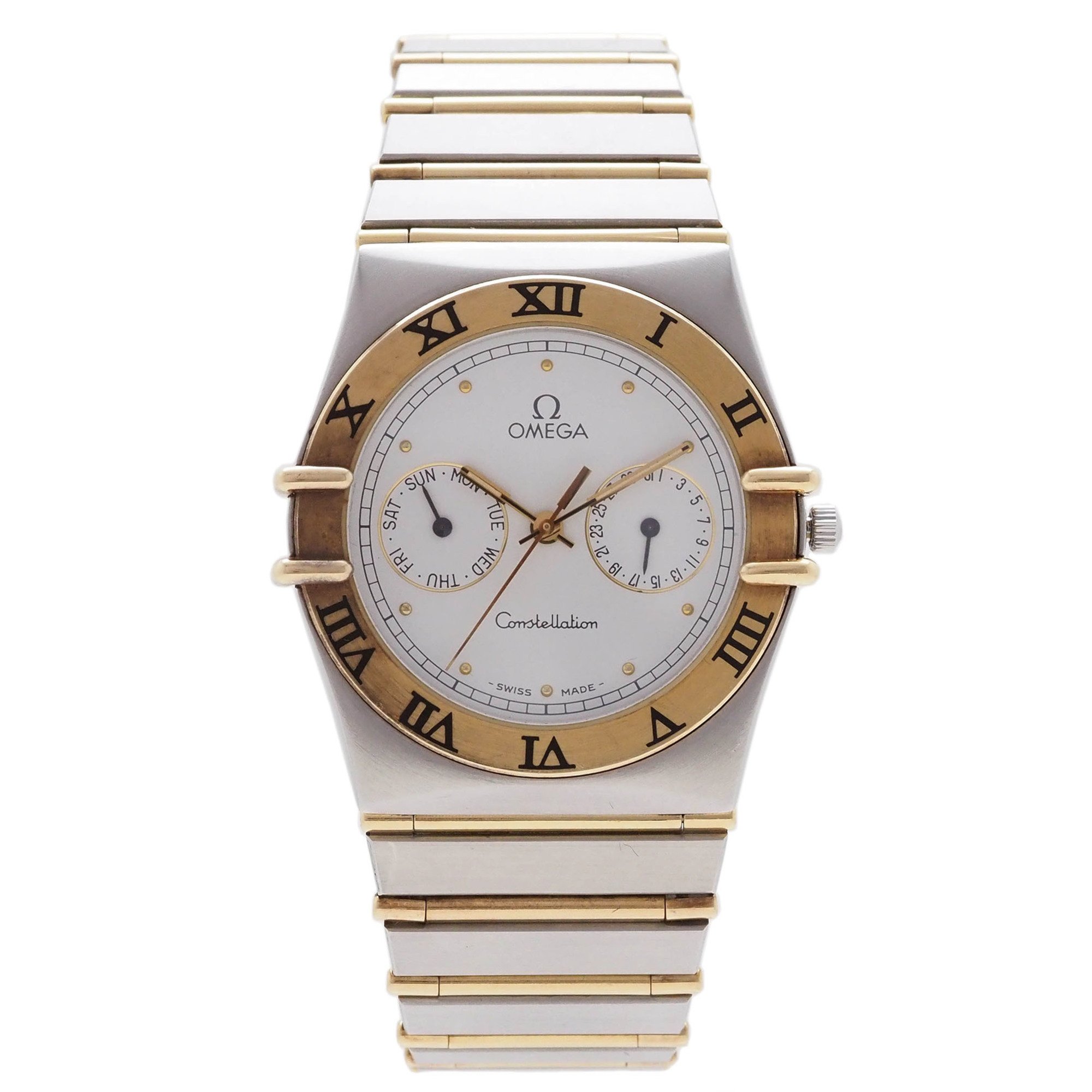 OMEGA Constellation Day Date 396.1069 K18/SS Watch 1448/4331 Silver and Gold Combination Men's