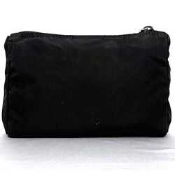 Prada Pouch Black NERO Tessuto 1N0011 Nylon PRADA Triangle Plate Men's Women's