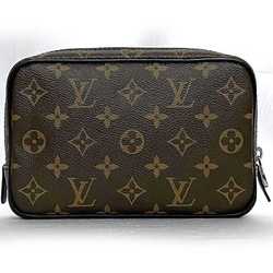 Louis Vuitton Pouch True Toilette PM Brown Black Monogram Macassar M47507 Second Bag Canvas Leather BA3187 LOUIS VUITTON Compact Unisex