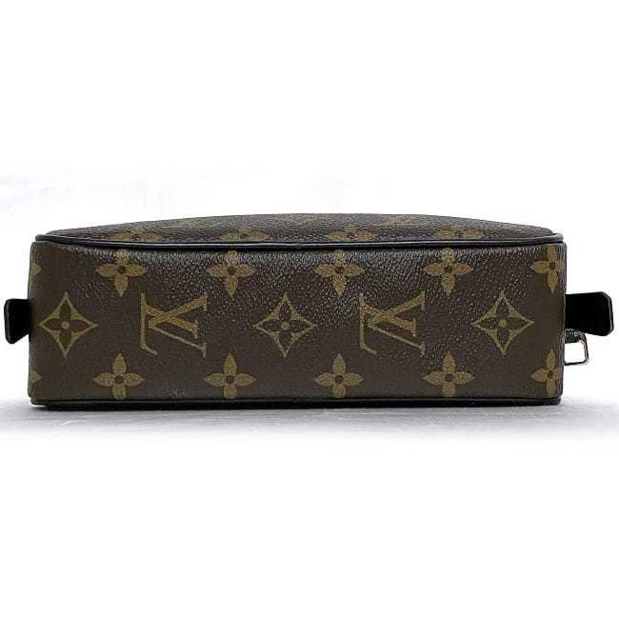 Louis Vuitton Pouch True Toilette PM Brown Black Monogram Macassar M47507 Second Bag Canvas Leather BA3187 LOUIS VUITTON Compact Unisex