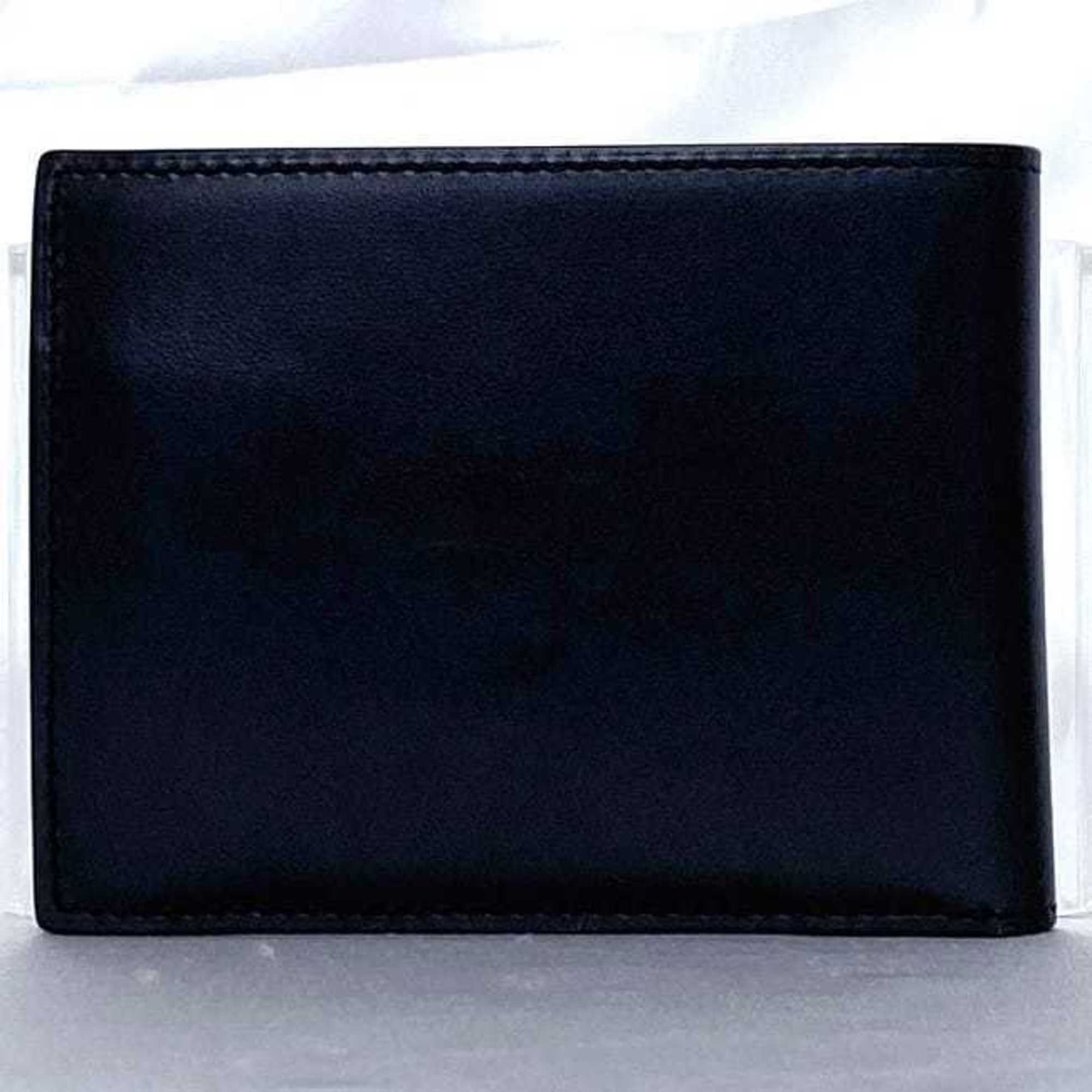 Dunhill Bi-fold Wallet Navy 18F2320DK059R Leather ALFRED DUNHILL Folding Compact Men's Blue