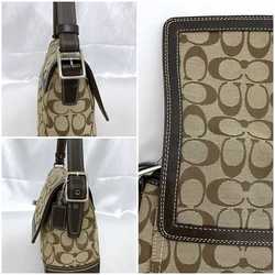 Coach 2way shoulder bag beige brown signature F13972 canvas leather COACH ladies