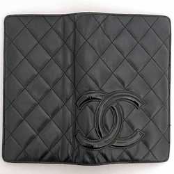 Chanel Bi-fold Long Wallet Black Cambon A26717 Coco Mark Leather 1 CHANEL Quilted Women's Pink Card