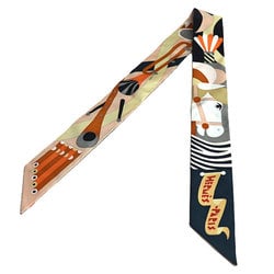 HERMES Parade en Fanfare Scarf Muffler Multicolor Twilly Women's