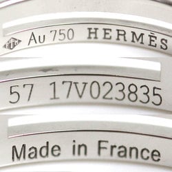 HERMES Ariane Ring, K18WG White Gold, H119834B 00057, Size 16.5, 57, 3.4g, for Women