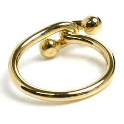 TIFFANY&Co. Tiffany K18YG Yellow Gold Double Hook Ring, Size 8, 3.0g, Women's