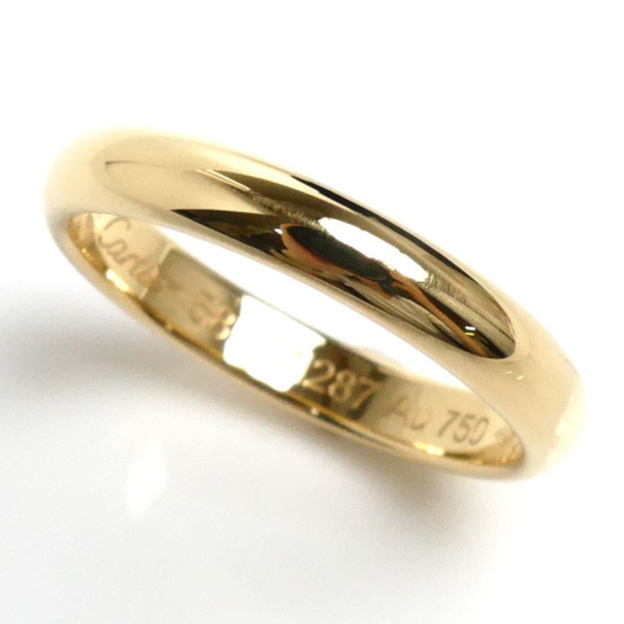 CARTIER Cartier K18YG Yellow Gold 1895 Wedding Ring B4031258 Size 17.5 58 4.9g Unisex