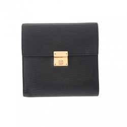 HERMES Click 12 Black D Stamp (around 2019) Unisex Chevre Bi-fold Wallet