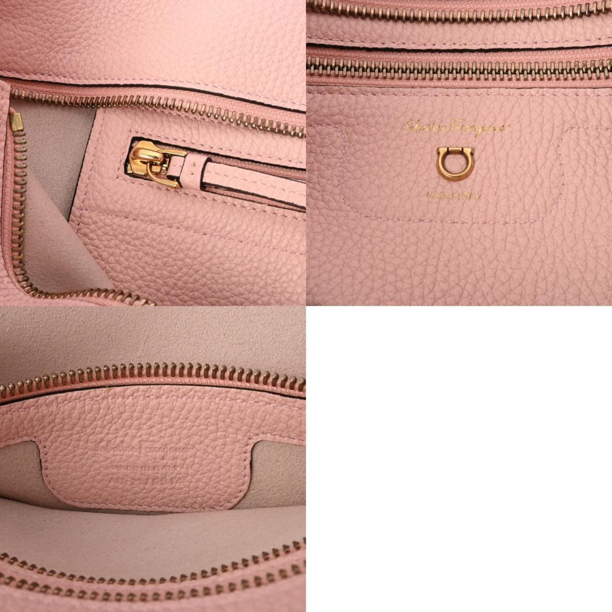 SALVATORE FERRAGAMO Ferragamo Shoulder Bag Pink Women's Leather Handbag