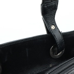 CHANEL Paris Biarritz Tote PM bag Shoulder Satin-like coated canvas Black Charm missing A34208