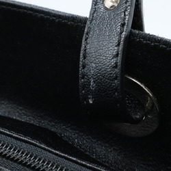 CHANEL Paris Biarritz Tote PM bag Shoulder Satin-like coated canvas Black Charm missing A34208