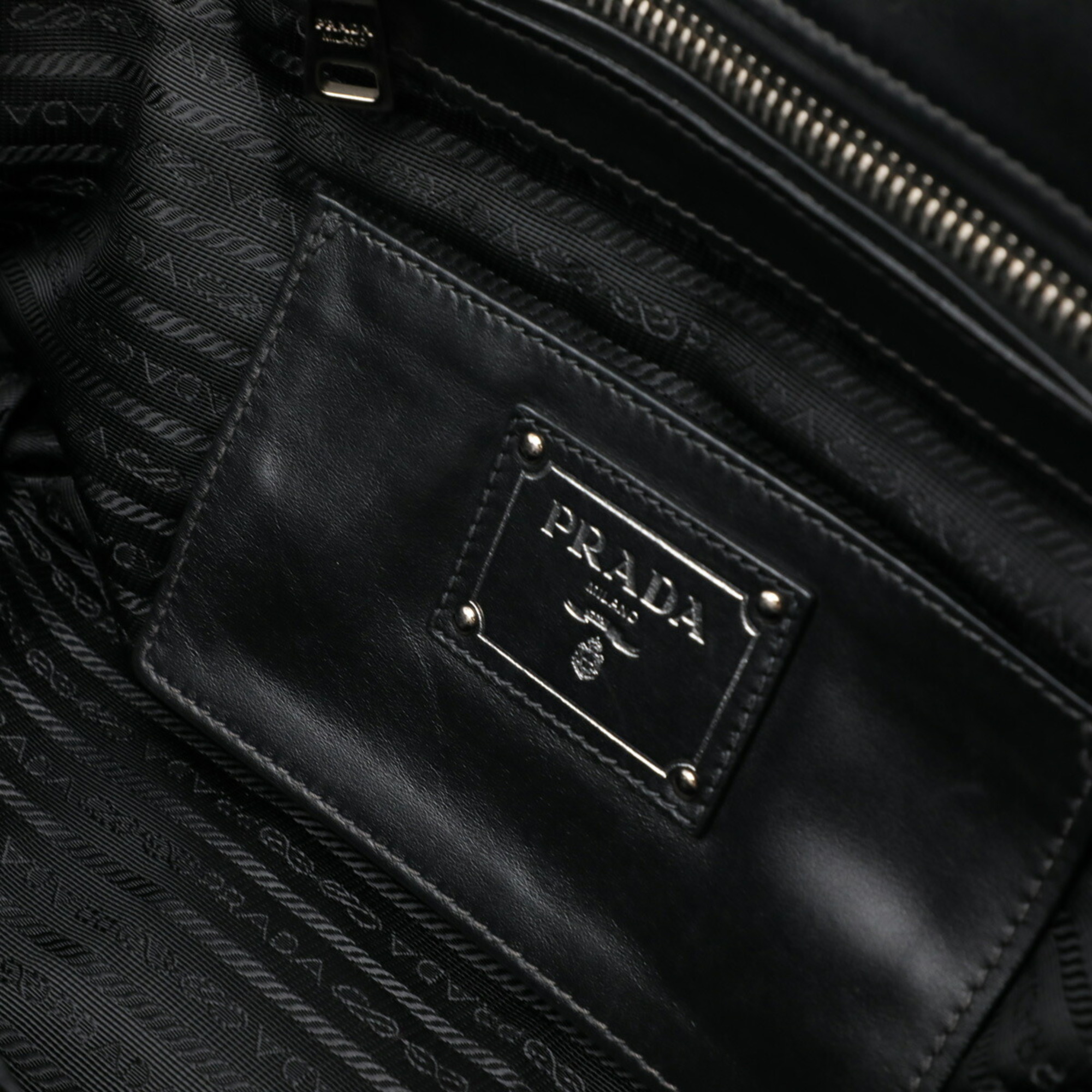 PRADA Prada Handbag Shoulder Bag SOFT CALF Leather NERO Black Purchased at a domestic boutique BN2611