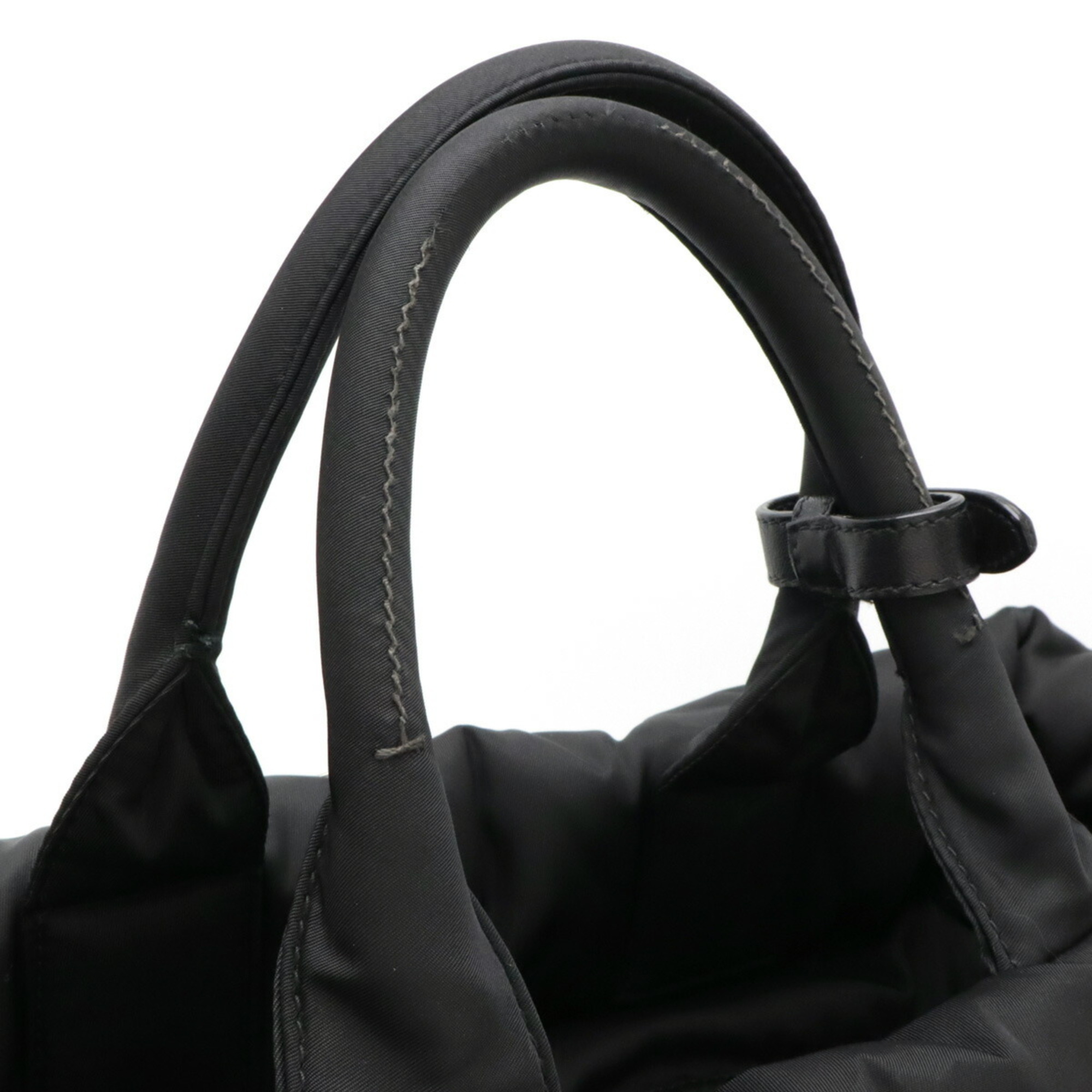 PRADA Tessuto Bomber Tote Bag Shoulder Nylon Leather NERO Black Purchased at a domestic boutique BN2617