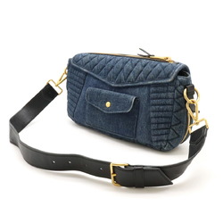 Miu Miu Miu Matelasse Shoulder Bag Denim Leather AVIO Blue Purchased at a domestic boutique RR1903