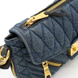 Miu Miu Miu Matelasse Shoulder Bag Denim Leather AVIO Blue Purchased at a domestic boutique RR1903