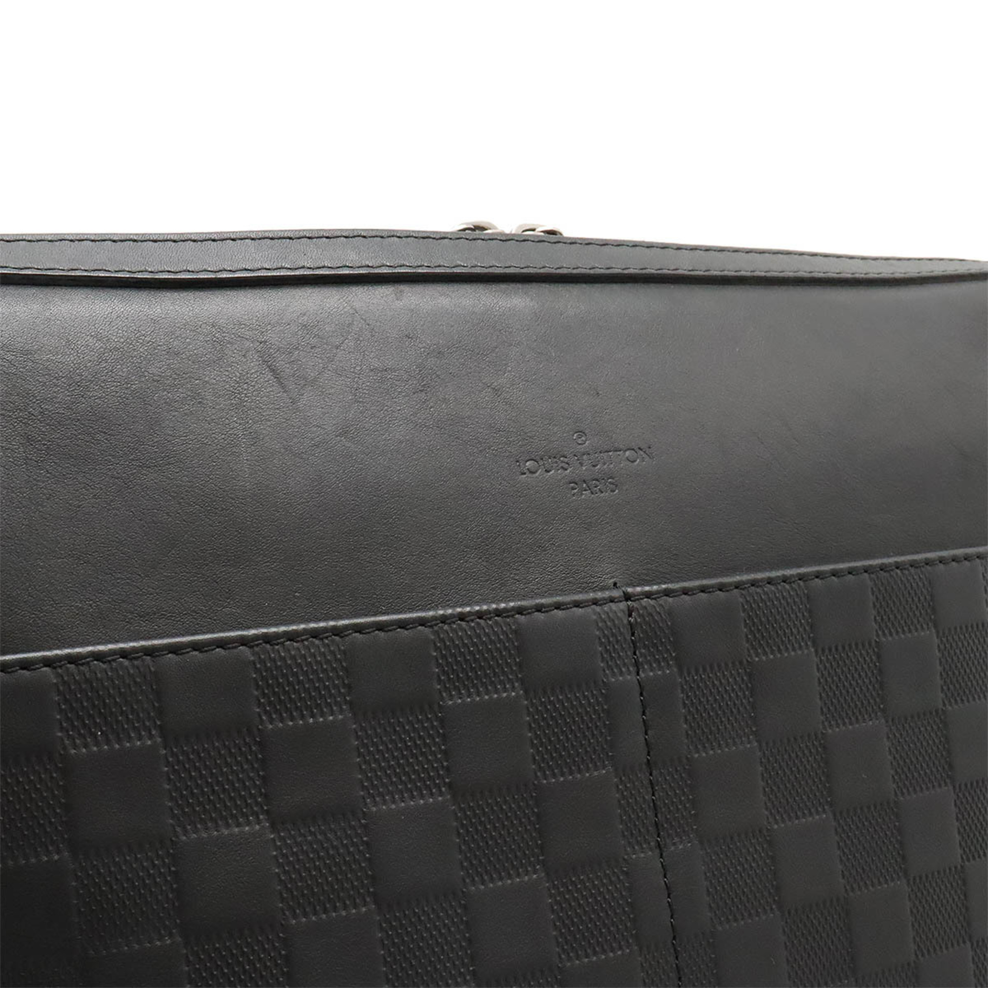 LOUIS VUITTON Damier Infini Calypso MM Shoulder Bag Onyx Black N41201