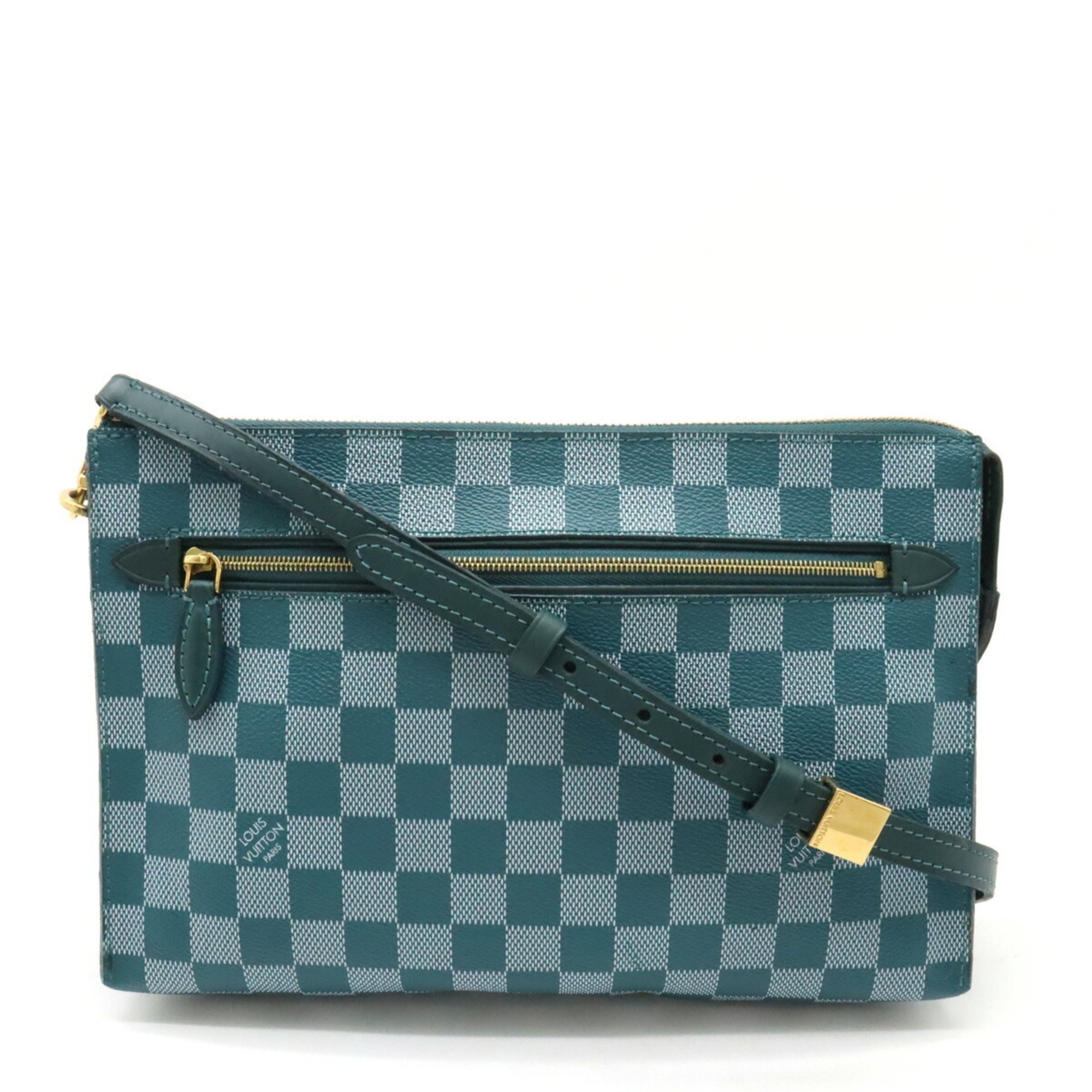 LOUIS VUITTON Damier Color Module Shoulder Bag Clutch PVC Cyan N41310