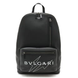 BVLGARI Bulgari Backpack Fragment Collaboration Leather Black 290780