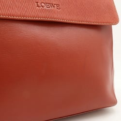 LOEWE Velazquez Twist Handbag Shoulder Bag Leather Terracotta Orange