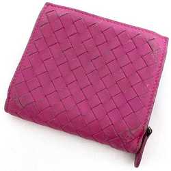 Bottega Veneta Bi-fold Wallet Pink Intrecciato Compact Leather BOTTEGA VENETA Women's