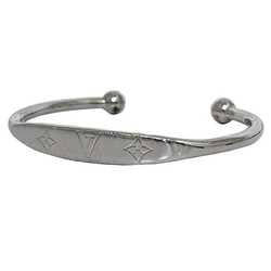 Louis Vuitton Bangle Jonck Monogram Silver M64840 L Size Metal DI1129 LOUIS VUITTON Bracelet LV Men's Women's