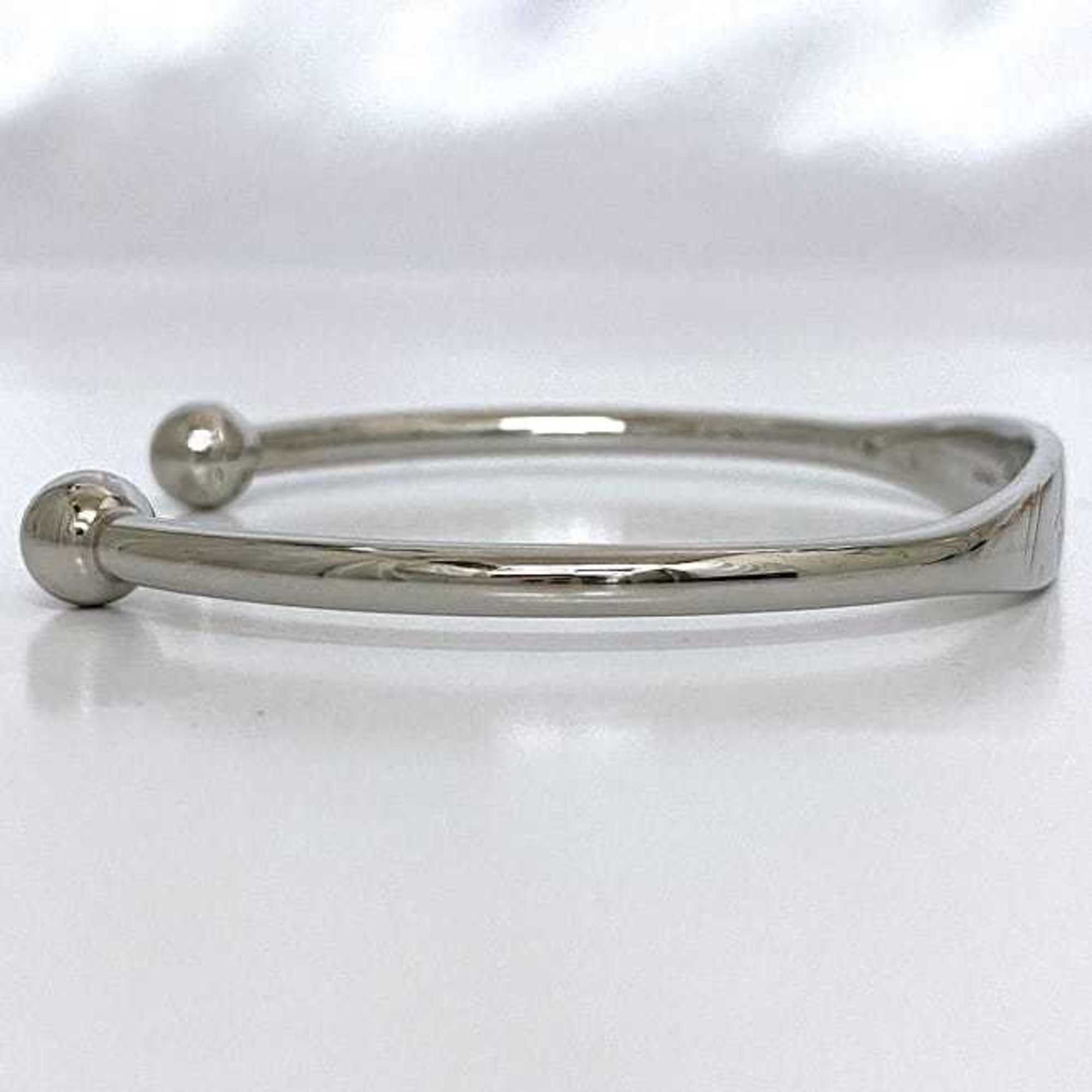 Louis Vuitton Bangle Jonck Monogram Silver M64840 L Size Metal DI1129 LOUIS VUITTON Bracelet LV Men's Women's