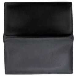 Hermes Bi-fold Long Wallet Fleming Black Billfold Leather Box Calf □E Engraved HERMES Only Men's