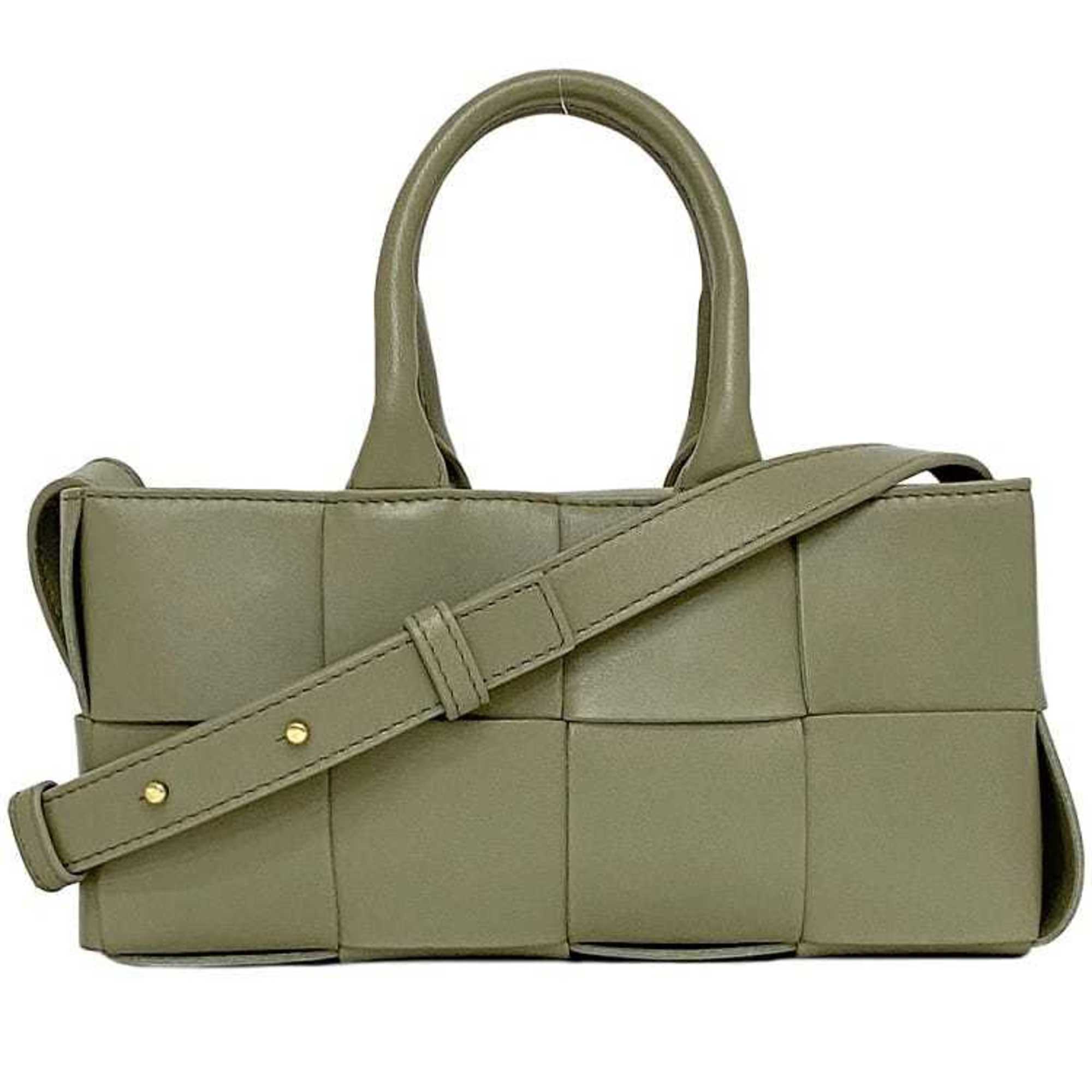 Bottega Veneta 2-way bag East West Light Green Arco f-20865 Bag Leather BOTTEGA VENETA Shoulder Handbag Smoky color Hand