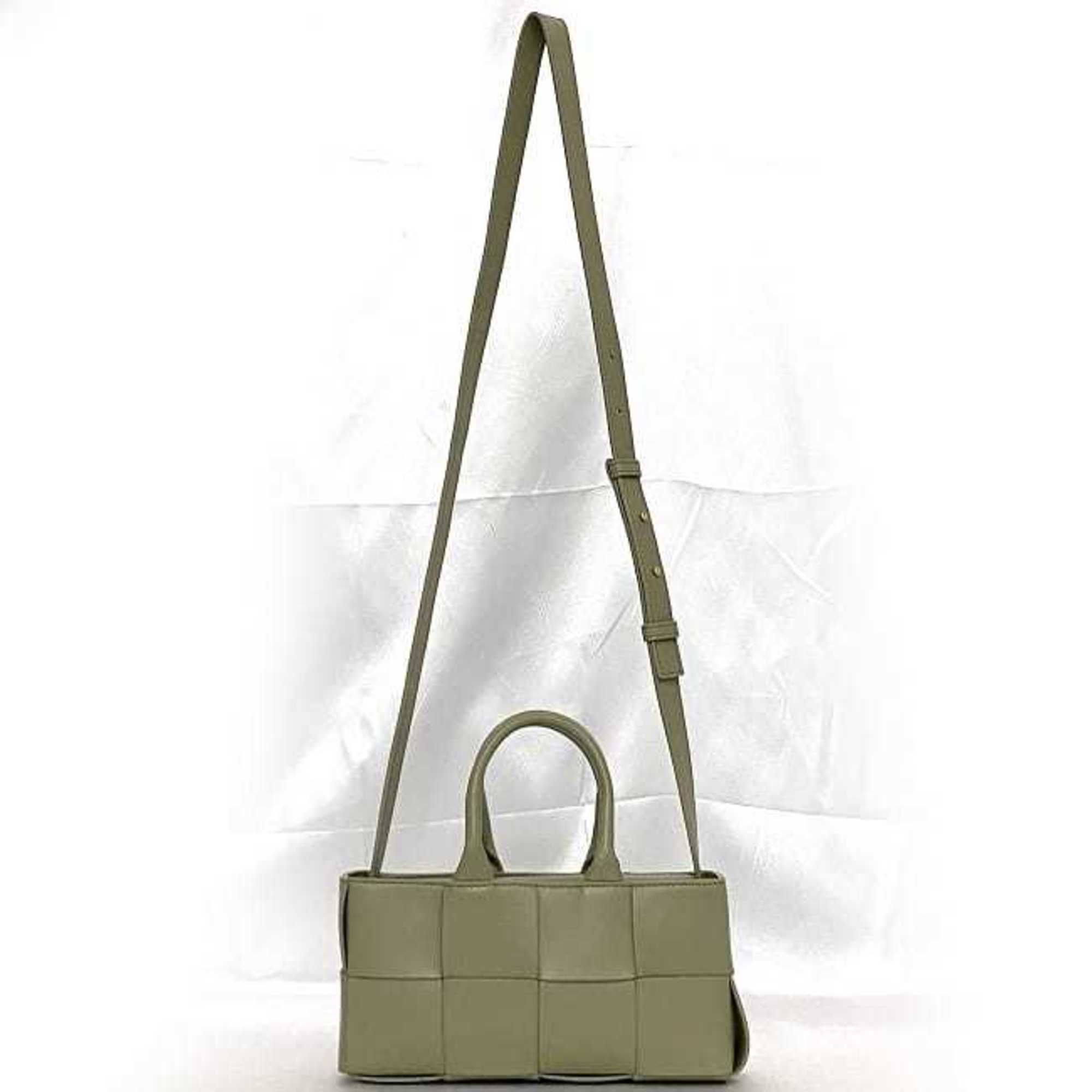 Bottega Veneta 2-way bag East West Light Green Arco f-20865 Bag Leather BOTTEGA VENETA Shoulder Handbag Smoky color Hand