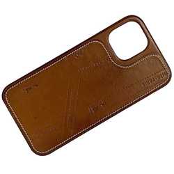 Hermes Brown Bordic Ribbon Pattern 12 12PRO 13 Leather Z Stamped HERMES Smartphone Case for Women